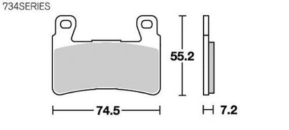 SBSブレーキパッド 734RST レーシングシンター フロント専用 ホンダ
