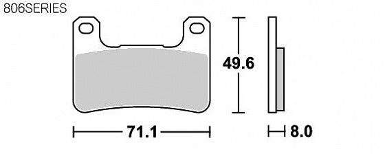 SBSブレーキパッド 806シリーズ DS-1 レーシングデュアルシンター フロント専用