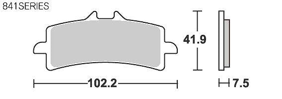 SBSブレーキパッド 841シリーズ DS-2 レーシングデュアルシンター フロント専用
