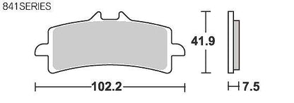 SBSブレーキパッド 841シリーズ DS-2 レーシングデュアルシンター フロント専用