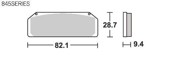 SBSブレーキパッド 845シリーズ DS-1 レーシングデュアルシンター フロント専用