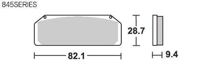 SBSブレーキパッド 845シリーズ DS-1 レーシングデュアルシンター フロント専用