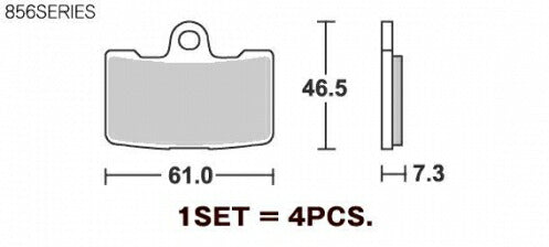 SBSブレーキパッド 856 シリーズ RS レーシングシンター フロント用 ビューエル