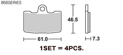 SBSブレーキパッド 856RST ビューエル1125R等