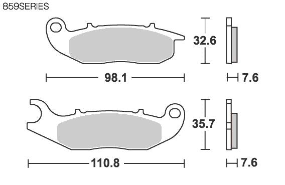 SBS Brake Pads 859SI CRF250L