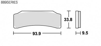 SBSブレーキパッド 889シリーズ DS-1 レーシングデュアルシンター フロント専用