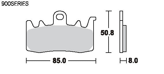 SBSブレーキパッド 900シリーズ RST(レーシングシンター フロント専用) カポノルド1200 R1200GS