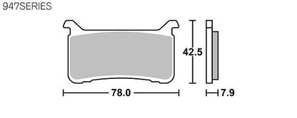 SBS Brake Pads 947 Series DS-1 (Dual Sinter Front) CBR1000RR CB1100RS