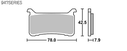 SBSブレーキパッド 947シリーズ DS-2(デュアルシンタ― フロント用) CBR1000RR CB1100RS