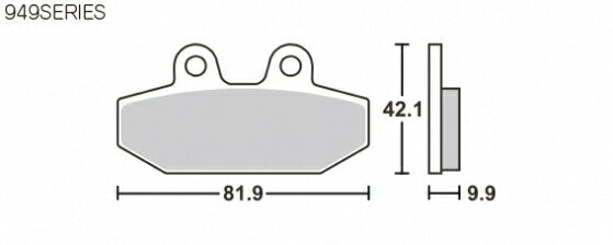 SBS Brake Pads 949 Series LS Street Excel Rear for Harley-Davidson 18- FLDE1750