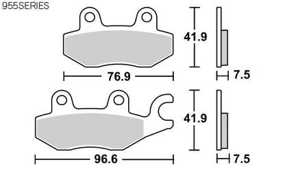 SBSブレーキパッド 955DC NINJA250/-400'18 カワサキ ニンジャ250 ニンジャ400