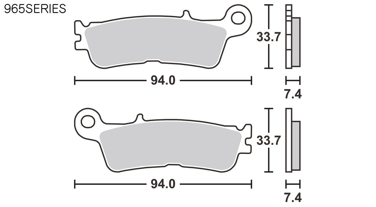 SBS Brake Pads 965 Series SI (Off-road Front/Rear) 1 Set YZ125 YZ250 WR250F YZ250F YZ450F WR450F