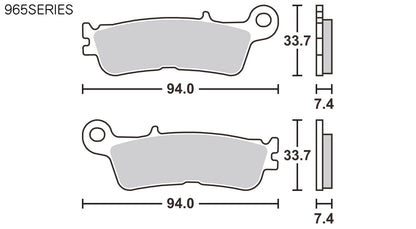SBS Brake Pads 965 Series SI (Off-road Front/Rear) 1 Set YZ125 YZ250 WR250F YZ250F YZ450F WR450F