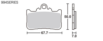 SBSブレーキパッド 994シリーズ HS（ストリートエクセル フロント用） 1セット CB125R CBR400R CB750ホーネット Z900