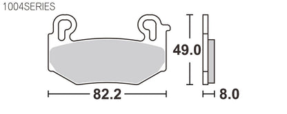 SBS Brake Pads 1004 Series HS (Street Excel Front) 1 Set for BMW R1300GS/Adventure