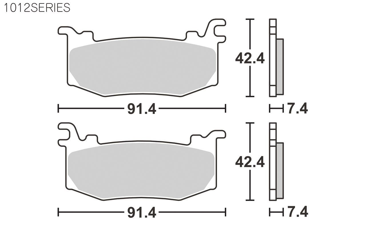 SBS Brake Pads 1012 Series RST (Racing Sinter Front Only) 1 Set Ducati Panigale Super Duke