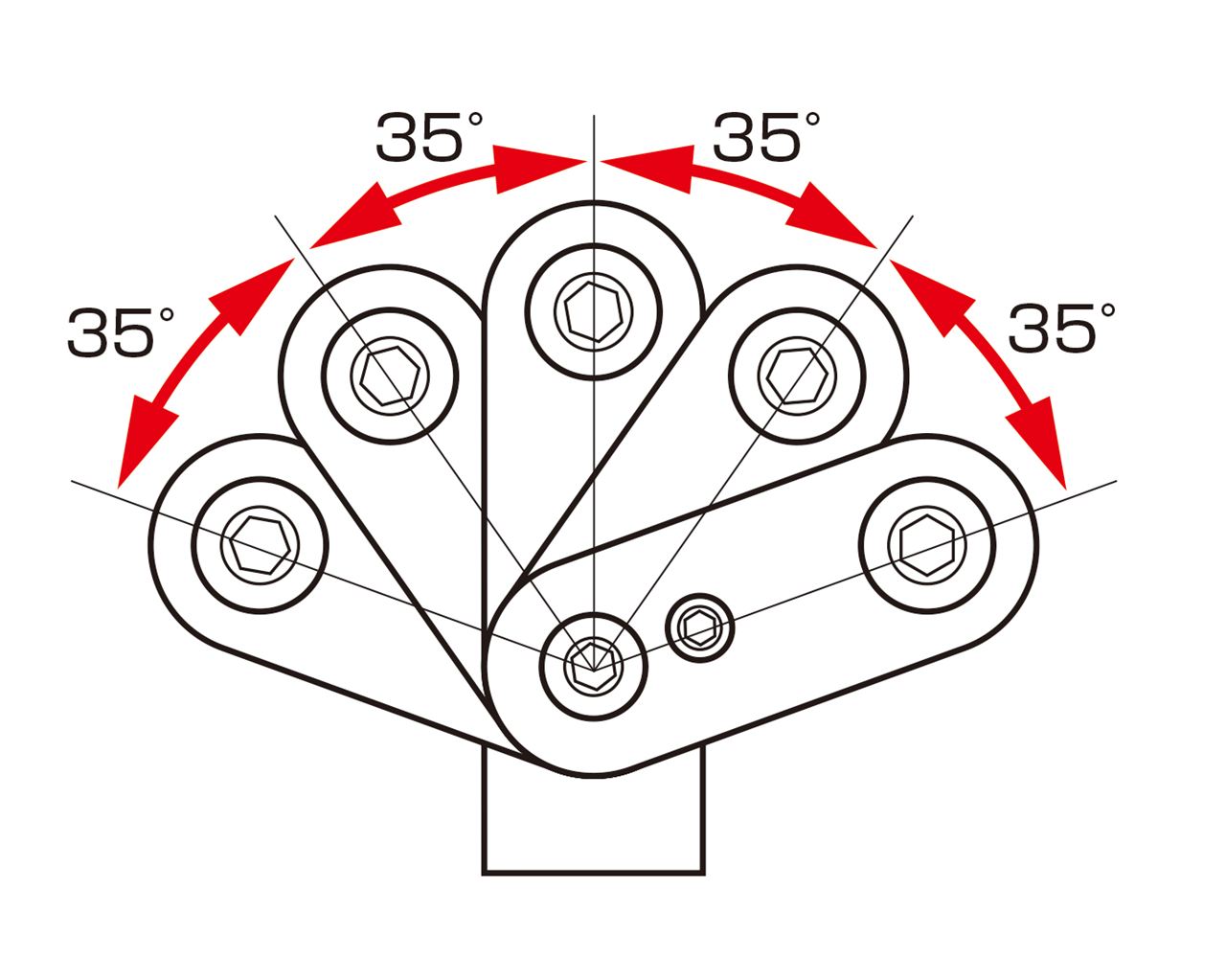 Multi-Purpose Bar A 120MM Universal Type A Variable Type Black 1 Set CB650R/E-Clutch CB1000F CB1000 Hornet