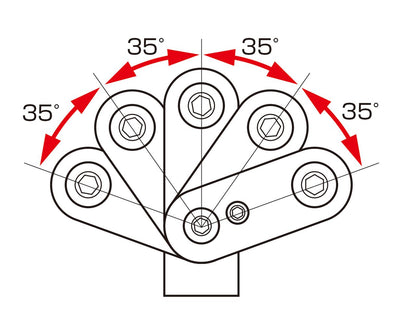 Multi-Purpose Bar A 120MM Universal Type A Variable Type Black 1 Set CB650R/E-Clutch CB1000F CB1000 Hornet