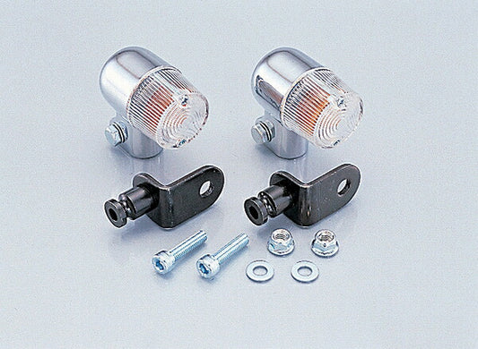 フロントウインカーセット 丸ミニタイプ (メッキ/クリア) リトルカブ