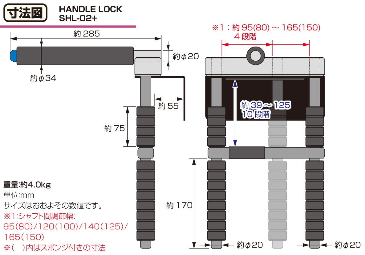 Handle Lock SHL-02+ 1 pc.