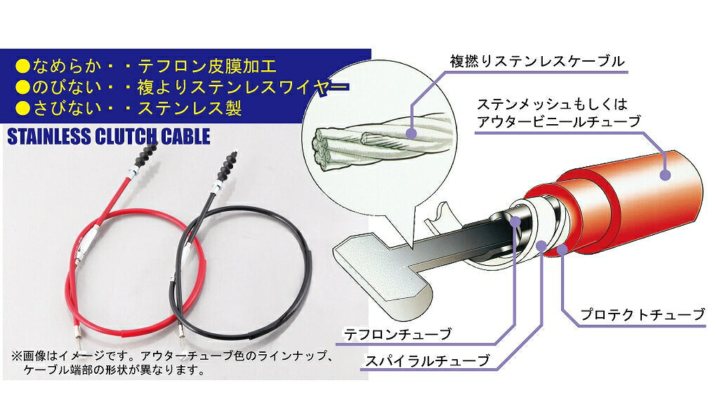 クラッチケーブル STD レッド MBX50.NS50F