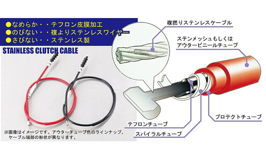 クラッチケーブル STD レッド MBX50.NS50F