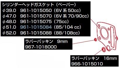 ヘッドガスケット(84.5cc) モンキー ゴリラ