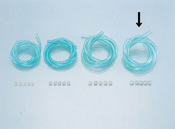 スーパーフュエルホースセット グリーン (内径φ6 X クリップφ9 X 1m)