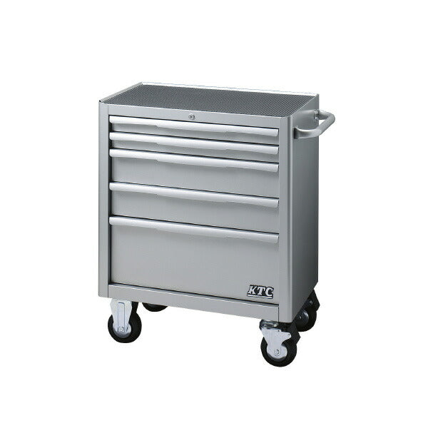 ローラーキャビネット (5段5引出) シルバー