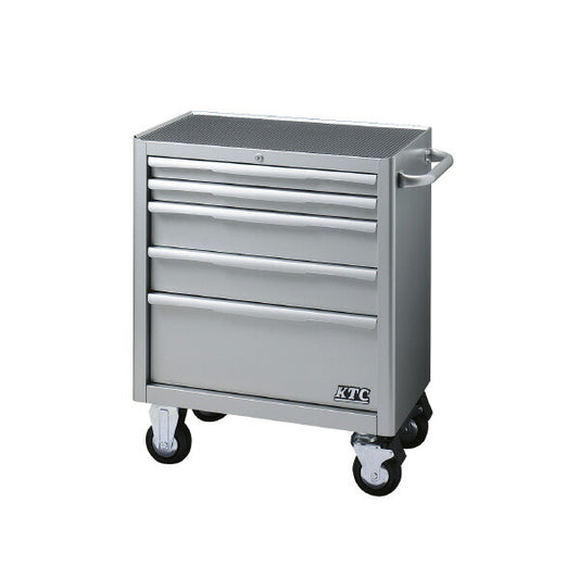 ローラーキャビネット (5段5引出) シルバー