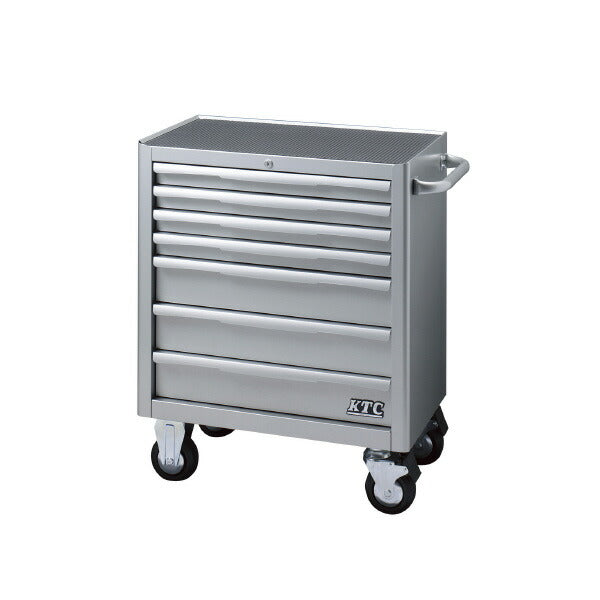 ローラーキャビネット (7段7引出) シルバー