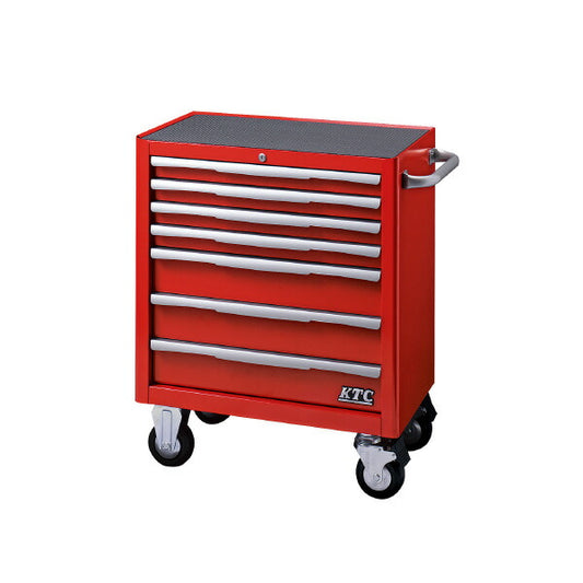ローラーキャビネット (7段7引出) レッド
