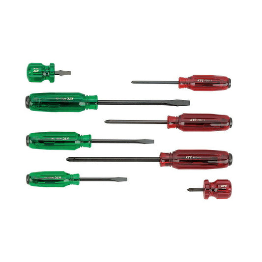 樹脂柄ドライバセット 貫通 (8本組)