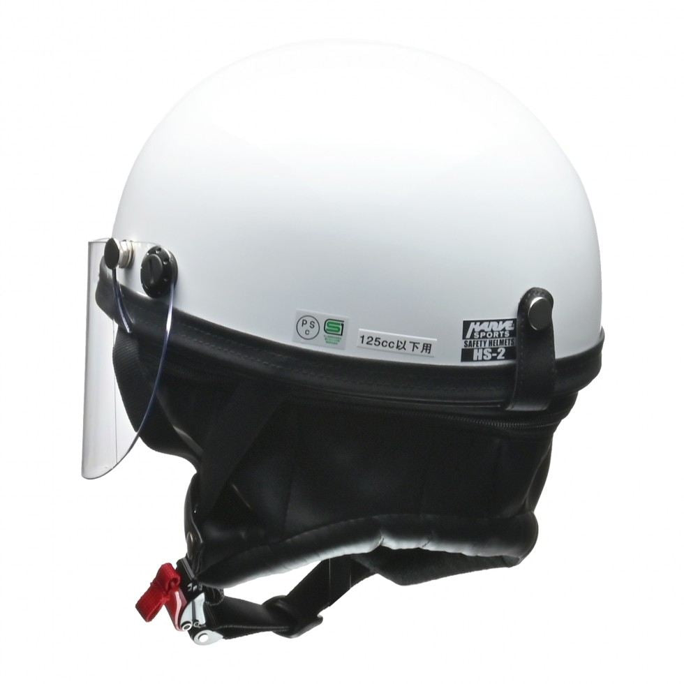 HARVE(ハービー) HS-2 ハーフ ヘルメット ホワイト フリーサイズ(57～60cm未満)