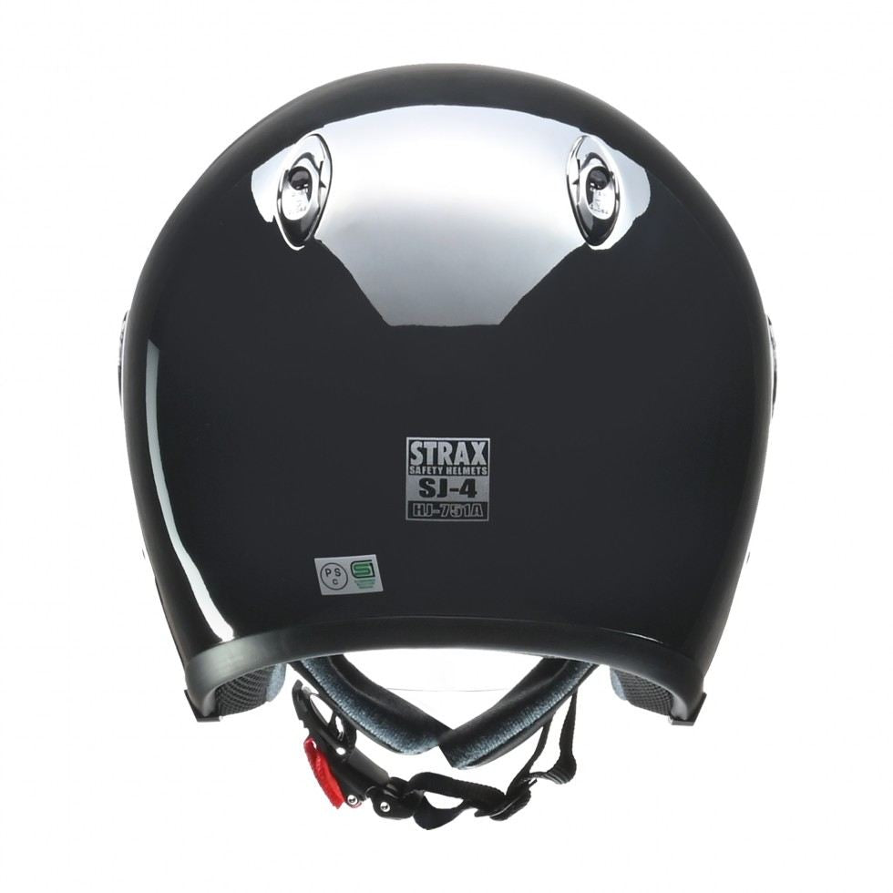 STRAX(ストラックス) SJ-4 ジェット ヘルメット ブラック ビッグ(63～64cm未満)