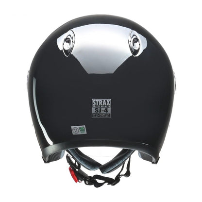 STRAX(ストラックス) SJ-4 ジェット ヘルメット ブラック ビッグ(63～64cm未満)