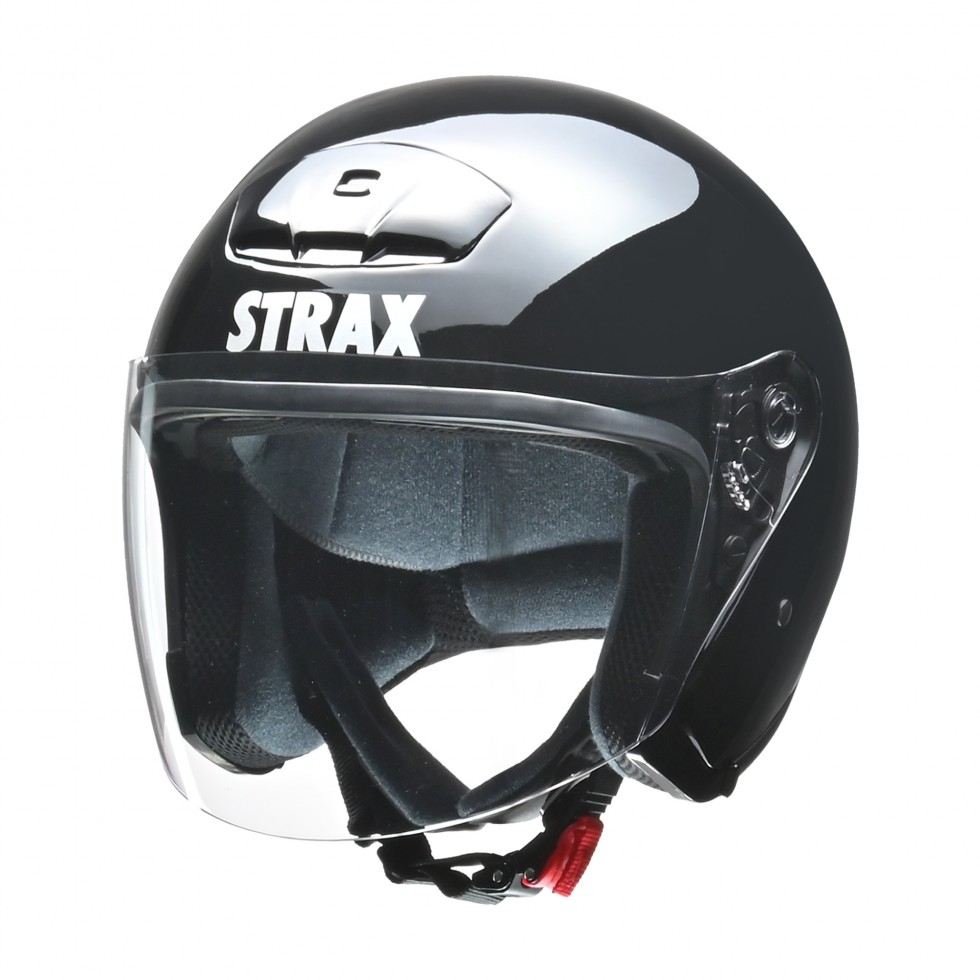 STRAX(ストラックス) SJ-4 ジェット ヘルメット ブラック ビッグ(63～64cm未満)