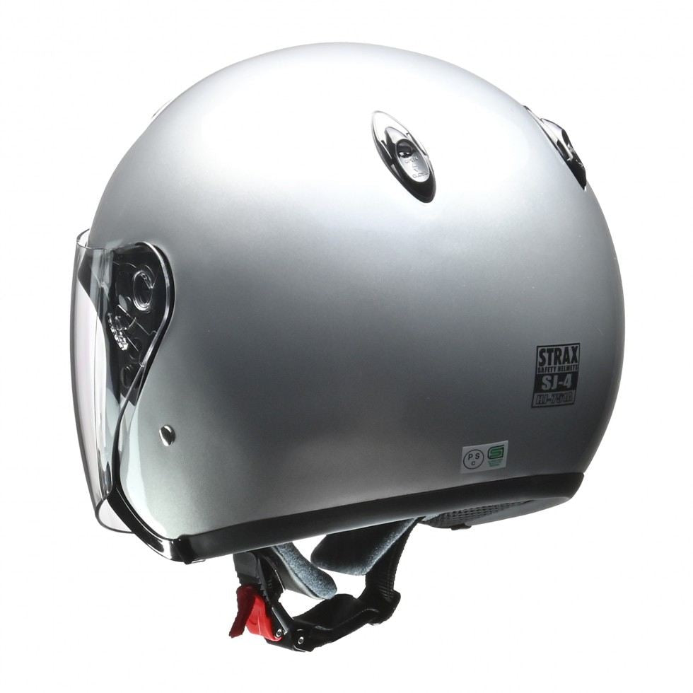 STRAX(ストラックス) SJ-4 ジェット ヘルメット シルバー ビッグ(63～64cm未満)