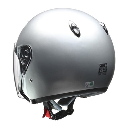 STRAX(ストラックス) SJ-4 ジェット ヘルメット シルバー ビッグ(63～64cm未満)