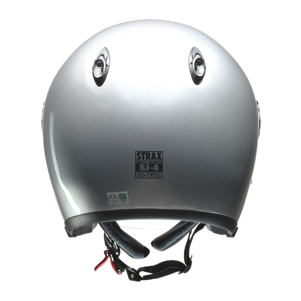 STRAX(ストラックス) SJ-4 ジェット ヘルメット シルバー ビッグ(63～64cm未満)