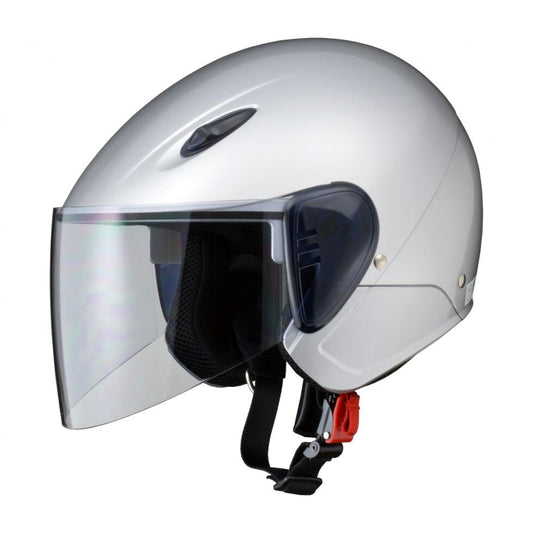SERIO RE-35 Semi-Jet Helmet Silver Free Size (Under 57-60cm)