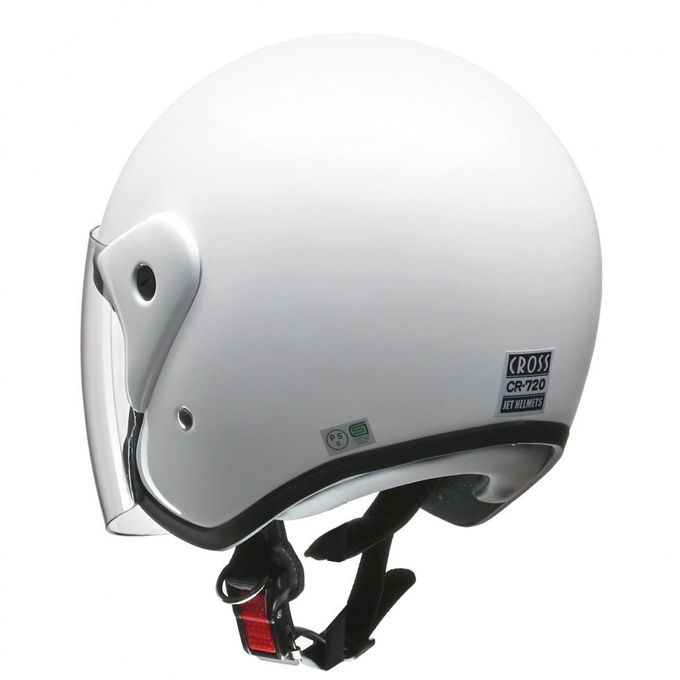 CROSS(クロス) CR-720 ジェット ヘルメット ホワイト フリーサイズ(57～60cm未満)