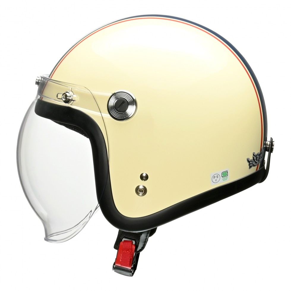 BARTON(バートン) BC-10 ジェット ヘルメット アイボリー/ネイビー フリーサイズ(57～60cm未満)