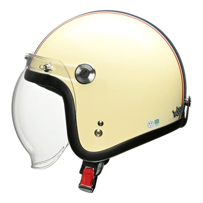 BARTON(バートン) BC-10 ジェット ヘルメット アイボリー/ネイビー フリーサイズ(57～60cm未満)