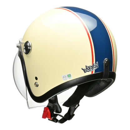 BARTON(バートン) BC-10 ジェット ヘルメット アイボリー/ネイビー フリーサイズ(57～60cm未満)