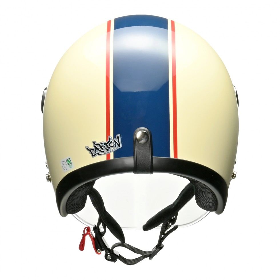 BARTON(バートン) BC-10 ジェット ヘルメット アイボリー/ネイビー フリーサイズ(57～60cm未満)