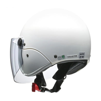 apiss(アピス) AP-603 セミジェット ヘルメット ホワイト フリーサイズ(57～60cm未満)