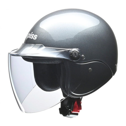 apiss AP-603 Semi-Jet Helmet Gun Metallic Free Size (Under 57-60cm)