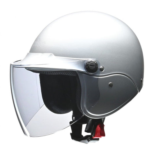 apiss AP-603 Semi-Jet Helmet Silver Free Size (Less than 57-60cm)