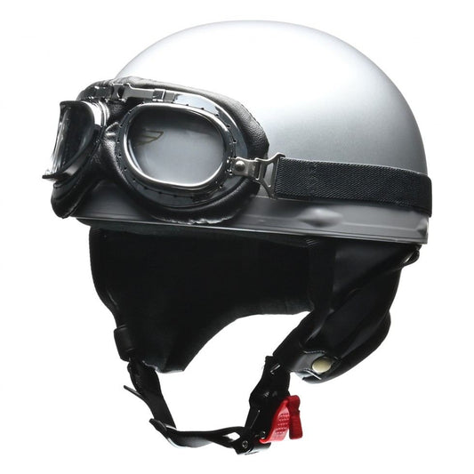 CROSS CR-750 Half Helmet Silver Free Size (under 57-60cm)